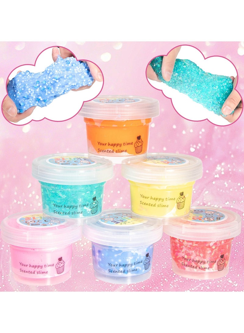 SIMDOW 6 Pack Slimes,Cloud Slime kit for Girls Ages 5-12, Cloud Dough for Kids Slime Set Party kit Goodie Bag Stuffers, Girls Birthday Gift Ideas Cute Stuff - Image 2